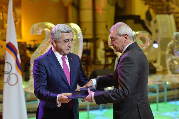 Президент Армении принял участие в торжественной церемонии награждения спортсменов